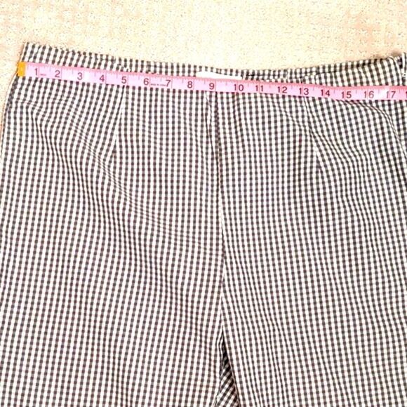 COLDWATER CREEK Crop Pants Black White Check Size 12 - Picture 8 of 9